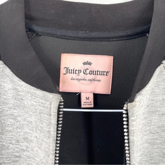 Juicy Couture Black & Gray Bomber Track Jacket - Picture 5 of 6